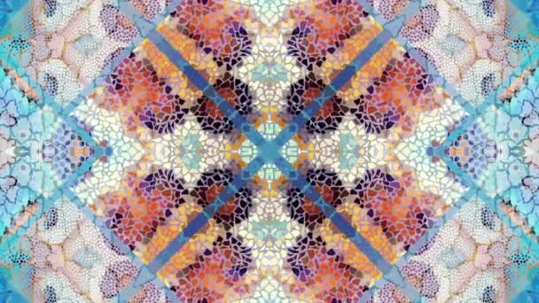 Symetrické abstraktní psychedelické smyčky pozadí — Stock video