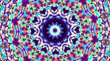 Süslü klasik mozaik sanat çemberini retro tarzda dönüştürüyorum. Kusursuz döngü görüntüsü.