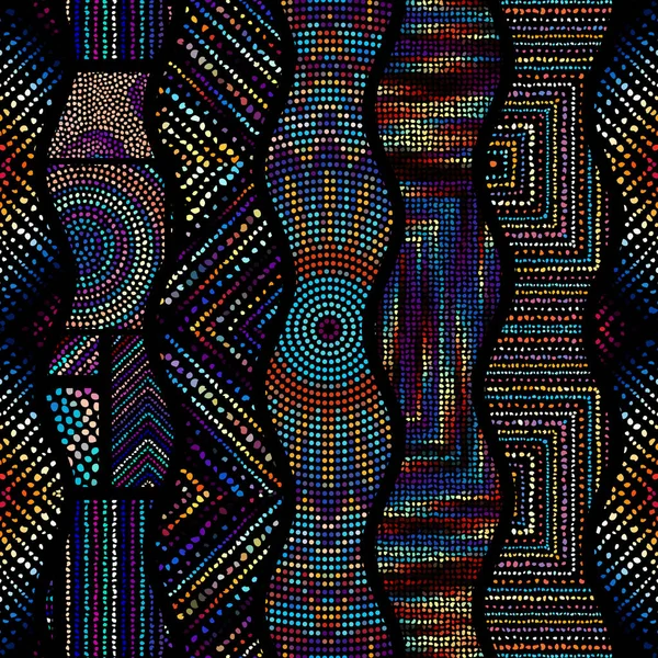 Бесшовный Рисунок Фона Абстрактная Этническая Племенная Модель Векторное Изображение — стоковый вектор