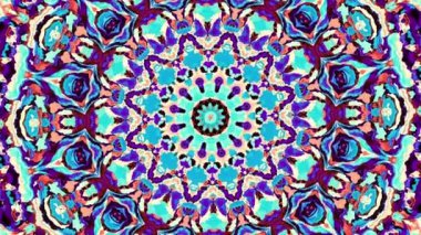 Süslü klasik mozaik sanat çemberini retro tarzda dönüştürüyorum. Kusursuz döngü görüntüsü.