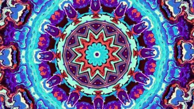 Süslü klasik mozaik sanat çemberini retro tarzda dönüştürüyorum. Kusursuz döngü görüntüsü.