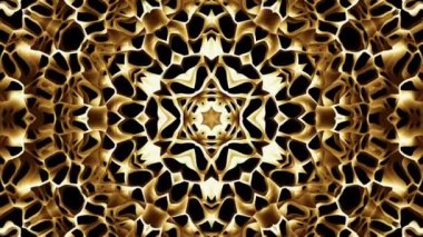 Arap geometrik deseni Altın Mandala. Kusursuz döngü görüntüsü.