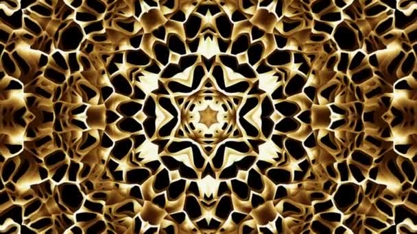 Αραβικό γεωμετρικό μοτίβο Gold Mandala. Πλάνα χωρίς ραφή βρόχου. — Αρχείο Βίντεο
