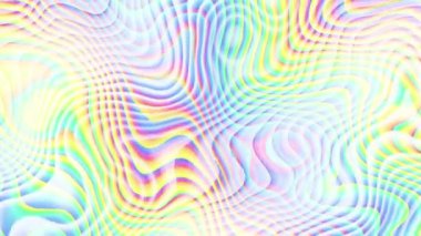 Psikedelik dalgalı, soyut kıvrımlı şekiller. Görüntü döngüsü.