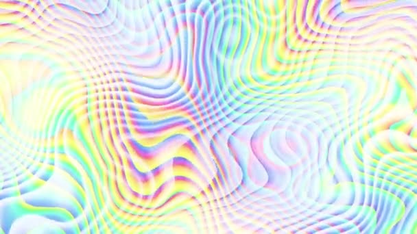 Psychedelic ondulado animado abstrato curvas formas. Looping footage . — Vídeo de Stock