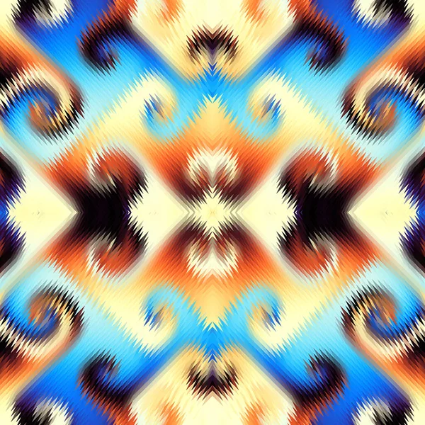 Nahtloses Muster Eines Dreiecks Nachahmung Abstrakter Ornamentaler Teppichtextur Vektorbild — Stockvektor