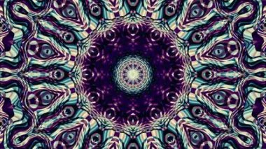 Süslü klasik mozaik sanat çemberini retro tarzda dönüştürüyorum. Kusursuz döngü görüntüsü.