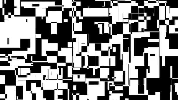 Transformace jednoduchých černobílých geometrických tvarů. Záběry smyčky. — Stock video