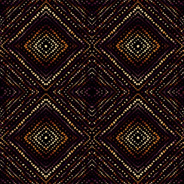 Kusursuz bir arka plan modeli. Grunge puantiyeli soyut etnik kabile modeli. Vektör resmi
