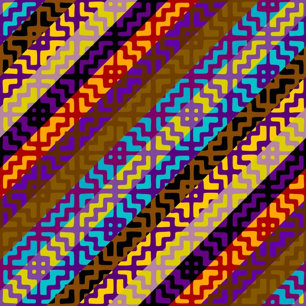 Patrón Fondo Sin Costuras Patrón Tribal Étnico Abstracto Estilo Patchwork — Vector de stock