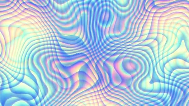 Psychedelic ondulado animado abstrato curvas formas. Looping footage . — Vídeo de Stock