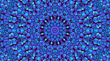 Süslü klasik mozaik sanat çemberini retro tarzda dönüştürüyorum. Kusursuz döngü görüntüsü.