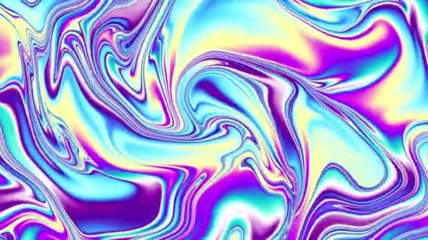 Psychedelic wavy animated abstract curved shapes. Looping footage. — Stock Video