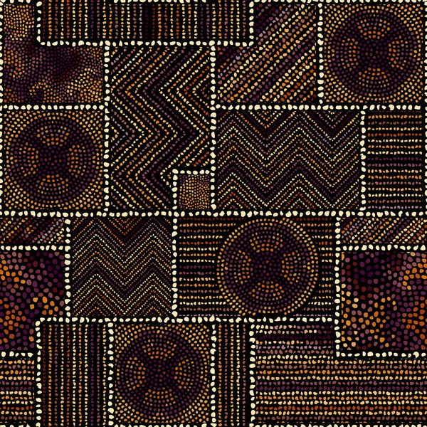 Modèle Fond Sans Couture Modèle Ethnique Tribal Abstrait Avec Pois — Image vectorielle