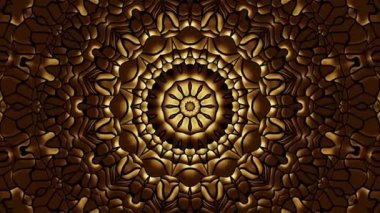Süslü klasik mozaik sanat çemberini retro tarzda dönüştürüyorum. Kusursuz döngü görüntüsü.