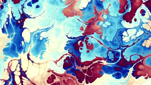 Psychedelic wavy animated abstract curved shapes. Looping footage. — Stock Video