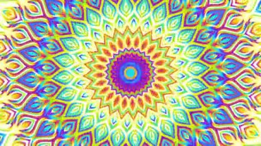 Soyut esrarengiz Mandala 'yı dönüştürüyorum. Kusursuz döngü görüntüsü.