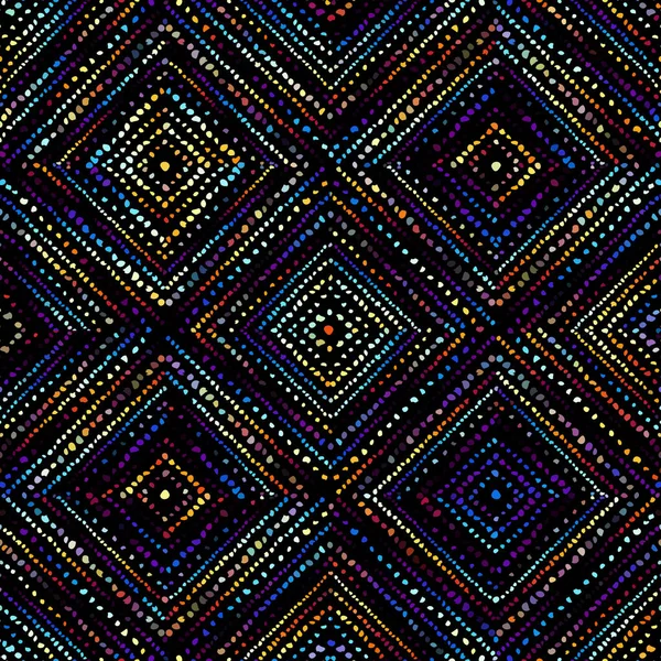 Patrón Fondo Sin Costuras Patrón Tribal Étnico Abstracto Con Lunares — Archivo Imágenes Vectoriales