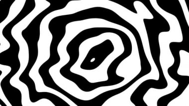 Basit siyah ve beyaz geometrik şekilleri dönüştürüyor. Görüntü döngüsü.