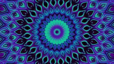 Soyut esrarengiz Mandala 'yı dönüştürüyorum. Kusursuz döngü görüntüsü.