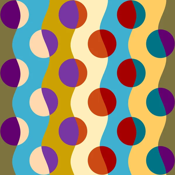 抽象幾何学的ポルカドットパターン ベクトル画像 — ストックベクタ