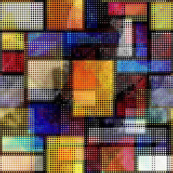 Düşük Polimetrik Tarzda Soyut Geometrik Desen Piksel Sanat Tarzı Vektör — Stok Vektör
