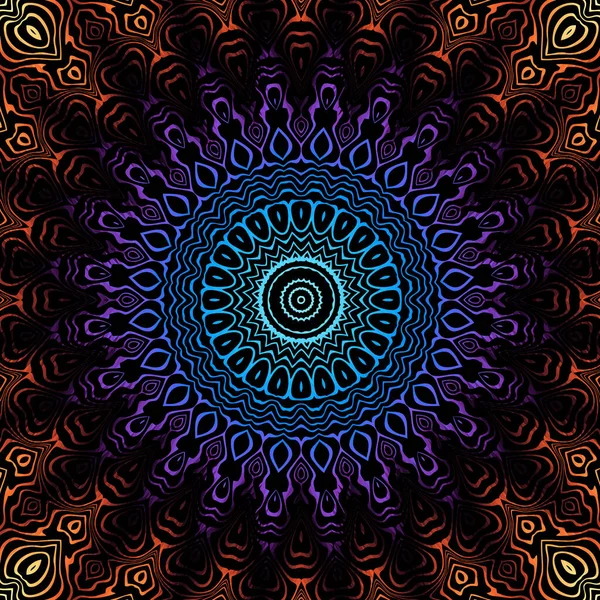 Mandala Ornamental Sobre Fondo Multicolor Imagen Vectorial — Archivo Imágenes Vectoriales