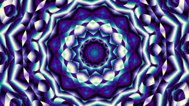 Süslü, ezoterik Mandala 'yı dönüştürüyorum. Kusursuz döngü görüntüsü.