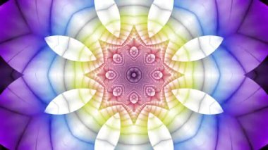 Süslü, ezoterik Mandala 'yı dönüştürüyorum. Kusursuz döngü görüntüsü.