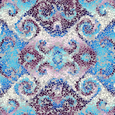 Kusursuz mozaik sanat modeli. Soyut sanat arkaplanı... vektör resmi.