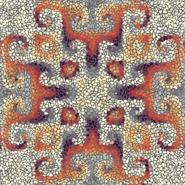 Kusursuz mozaik sanat modeli. Soyut sanat arkaplanı... vektör resmi.