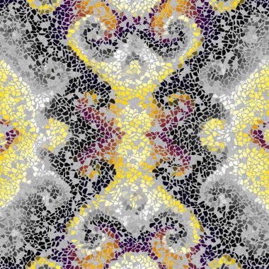 Kusursuz mozaik sanat modeli. Soyut sanat arkaplanı... vektör resmi.