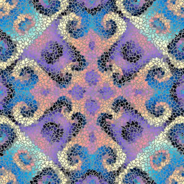 Kusursuz mozaik sanat modeli. Soyut sanat arkaplanı... vektör resmi.