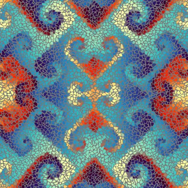 Kusursuz mozaik sanat modeli. Soyut sanat arkaplanı... vektör resmi.