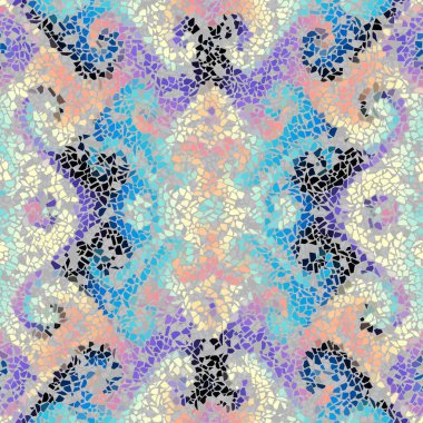 Kusursuz mozaik sanat modeli. Soyut sanat arkaplanı... vektör resmi.