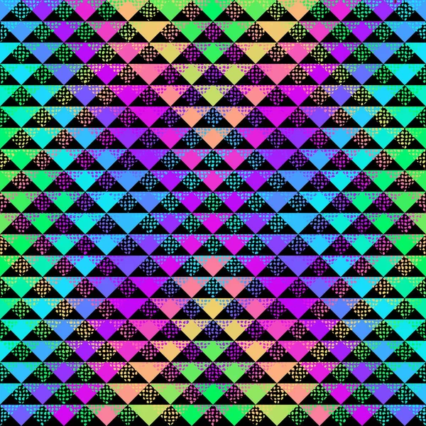 Кислотный Узор Треугольников Ацтекский Орнамент Векторное Изображение Бесшовный Векторный Шаблон — стоковый вектор