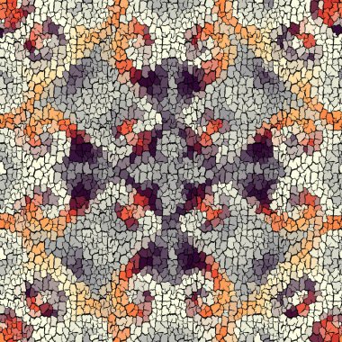 Kusursuz bir arka plan modeli. Çatırdayan grunge vintage yüzey. Vektör resmi.