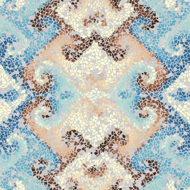 Kusursuz mozaik sanat modeli. Soyut sanat arkaplanı... vektör resmi.