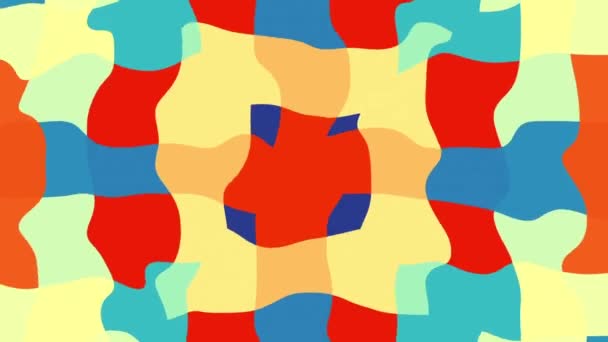 Bewegende geometrische Transformerende vierkanten. Loopbeelden. — Stockvideo