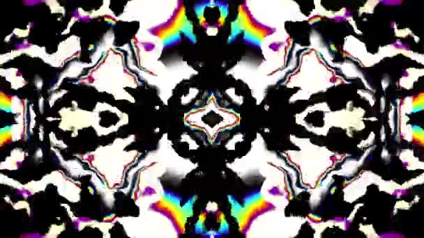 Symetryczne abstrakcyjne tło pętli psychodelicznej — Wideo stockowe