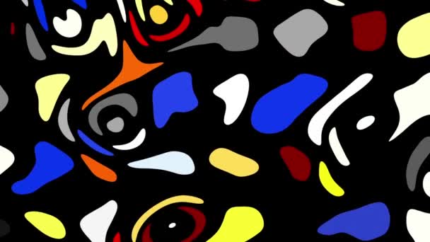 Naadloze lus abstracte beweging achtergrond. Abstracte polka dot beelden. — Stockvideo