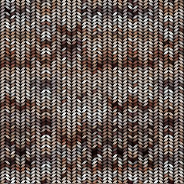 Taklit Süveter Melanj Örgü Efekti Vektör İllüstrasyonu.