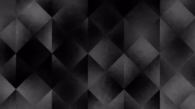 Karanlık ızgara grunge desenli ince yumuşak gri siyah döngü arka plan animasyonu üçgen fraktal düşük polimetrik geometrik şekil rengi soyut akış hareketinde geçiş.