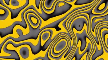 Minimalist sarı gradyan dalga desen döngüsü arka plan psikedelik animasyon.