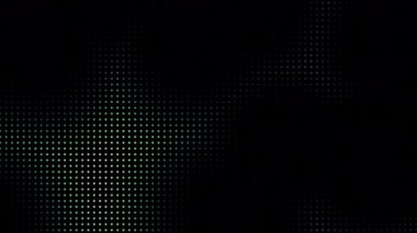 Animasyon teknolojisi karanlık arka plan rastgele noktalar ve ızgara 4K. Koyu yarım ton arkaplan.