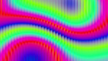 Fraktal Cam Gradyan Soyut Neon Görüntü Deseni. Mavi Aura Glossy Hologram etkisi ve çok renkli sıvı bozulması. Yumuşak prizma ışığına sahip neon posterli duvar kağıdı