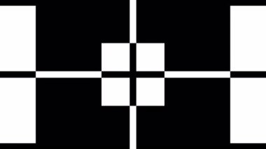 Dönüşüm. Ekran. Doldur. Şekiller. Rengi siyah. Güzel bir geçiş. Soyut şekiller. Geometrik şekiller. Animasyon. beyaz arkaplanda..