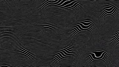 Soyut Dalga Satırları Arkaplan Döngüsü Soyut fraktal dijital çizgilerin 4k animasyonu.