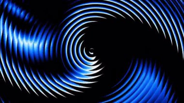 Döngüsel 3 boyutlu animasyon. Soyut minimalist arkaplan, çapraz siyah parlak çizgilere bölünmüş, yansımalı. Mavi ve sarı gradyanı dönüştürüyor, renkleri değiştiriyor.