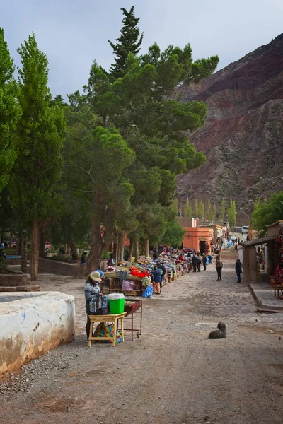 Purmamarca Jujuy 2019 Widok Tradycyjny Targ Purmamarca Jujuy Argentyna — Zdjęcie stockowe